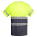 Camiseta Alta Visibilidad Manga Corta Plomo/Amarillo Fluor S