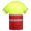 Camiseta Alta Visibilidad Manga Corta Rojo Laboral/Amarillo Flúor S
