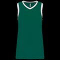 Camiseta baloncesto para mujer Dark Green / White XXL