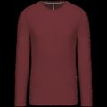 Camiseta básica de manga larga chico Wine L