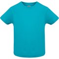 Camiseta de bebé manga corta Turquesa 12 Meses