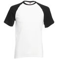 Camiseta de Béisbol Cuello y Mangas Contrastadas White / Black S