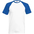 Camiseta de Béisbol Cuello y Mangas Contrastadas White / Royal Blue Xl