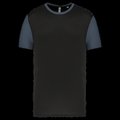 Camiseta bicolor adulto poliéster Black / sporty grey XS