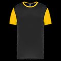 Camiseta bicolor adulto poliéster Black / Sporty Yellow L