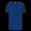 Camiseta bicolor adulto poliéster Dark Royal Blue / Black XXL