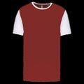 Camiseta bicolor adulto poliéster Garnet / White XS