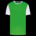 Camiseta bicolor adulto poliéster Green / White Xxl