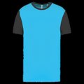 Camiseta bicolor adulto poliéster Light Turquoise / Dark Grey XXL