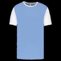 Camiseta bicolor adulto poliéster Sky Blue / White M