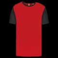 Camiseta bicolor adulto poliéster Sporty Red / Black Xs
