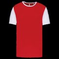 Camiseta bicolor adulto poliéster Sporty Red / White Xxl