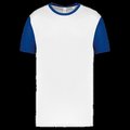 Camiseta bicolor adulto poliéster White / Dark Royal Blue L