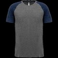 Camiseta bicolor Cuello redondo Grey Heather / Sporty Navy Heather XXL