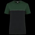Camiseta bicolor eco Black / Forest Green L