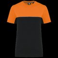 Camiseta bicolor eco Black / Orange Xxl