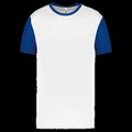 Camiseta bicolor infantil White / Dark Royal Blue 6/8 ans