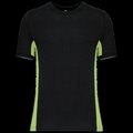 Camiseta bicolor manga corta Black / Lime Xl