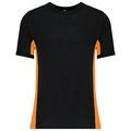 Camiseta bicolor manga corta Black / Orange 3XL