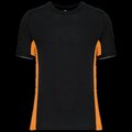 Camiseta bicolor manga corta Black / Orange S