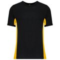 Camiseta bicolor manga corta Black / Yellow XL