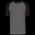 Camiseta bicolor manga corta hombre Slate Grey / Black S