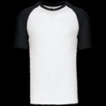 Camiseta bicolor manga corta hombre White / Black Xxl