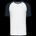 Camiseta bicolor manga corta hombre White / Navy M