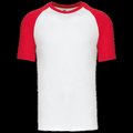 Camiseta bicolor manga corta hombre White / Red S