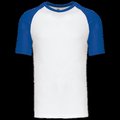 Camiseta bicolor manga corta hombre White / Royal Blue XL