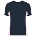 Camiseta bicolor manga corta Navy / Pink XXL