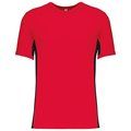Camiseta bicolor manga corta Red / Black XXL