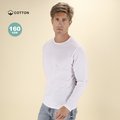 Camiseta Blanca Algodón Manga Larga