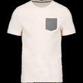 Camiseta con bolsillo Cream / Grey Heather M