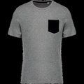 Camiseta con bolsillo Grey Heather / Black S