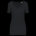 Camiseta de chica con cuello de pico Black S