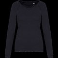 Camiseta de chica Mangas raglán Cuello redondo Washed Coal Grey XXL