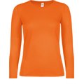 Camiseta clásica manga larga mujer Orange XS