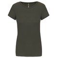 Camiseta Color jaspeado mujer Dark Khaki S