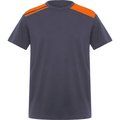 Camiseta de Colores Combinados PLOMO/NARANJA L