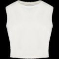 Camiseta crop top sin mangas Washed Ivory L
