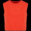 Camiseta crop top sin mangas Washed Paprika XS
