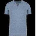 Camiseta cuello 3 botones Cool blue heather L