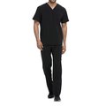 Camiseta cuello pico hombre poliéster Black S