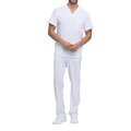 Camiseta cuello pico hombre poliéster White 3XL