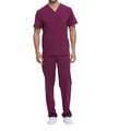 Camiseta cuello pico hombre poliéster Wine S