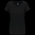 Camiseta cuello de pico para mujer Black L