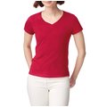 Camiseta cuello de pico para mujer de corte entallado Cherry Red L