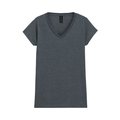 Camiseta cuello de pico para mujer de corte entallado Dark Heather L