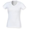 Camiseta cuello de pico para mujer White L